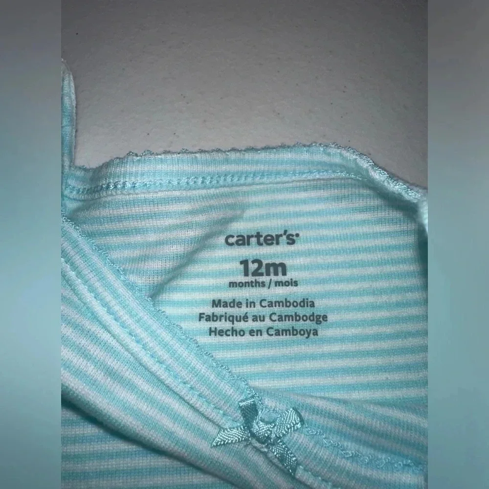 NWOT CARTER'S BABY GIRL 4 CAP SLEEVE BODYSUITS MULTIPLE PATTERNS 3M, 9M, 12M
